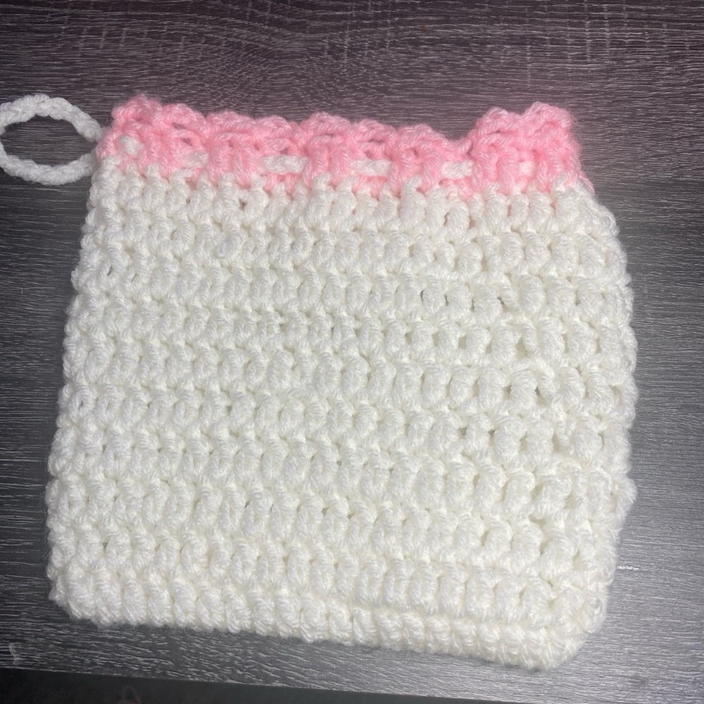 Crochet Drawstring Pouch - Picture 3 of 5